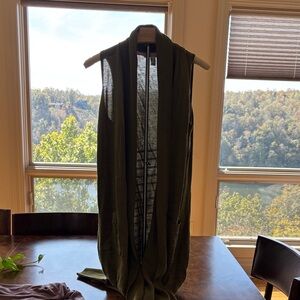 Isaac Mizrahi Olive Green Vest